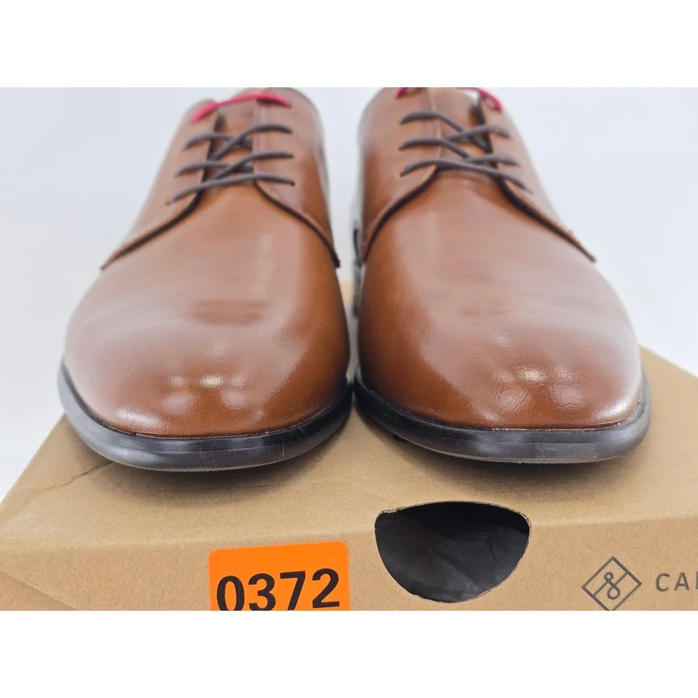 Call It Spring Hudsen-220 Dress Shoes Mens 8 Cognac Vegan Leather -New‎